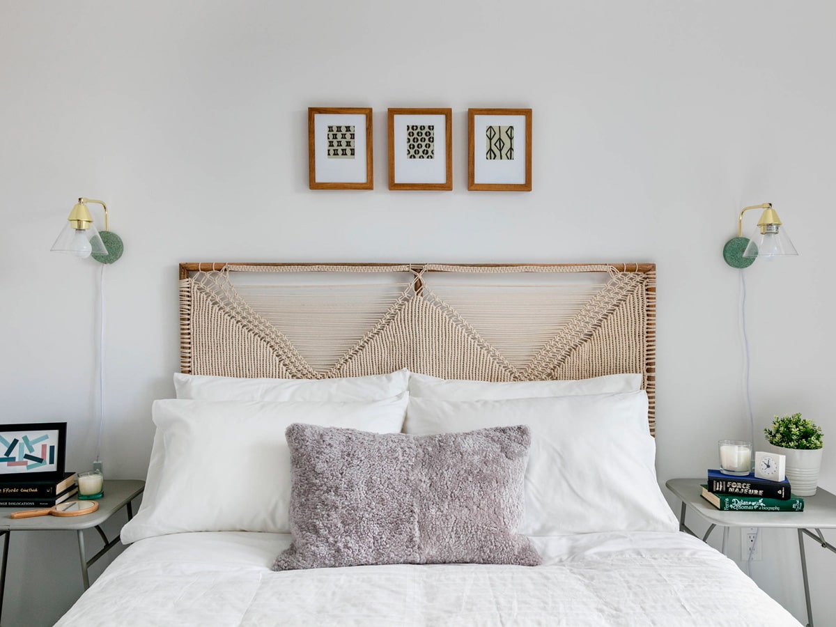 Ideas para crear un cabecero de cama con alfombras