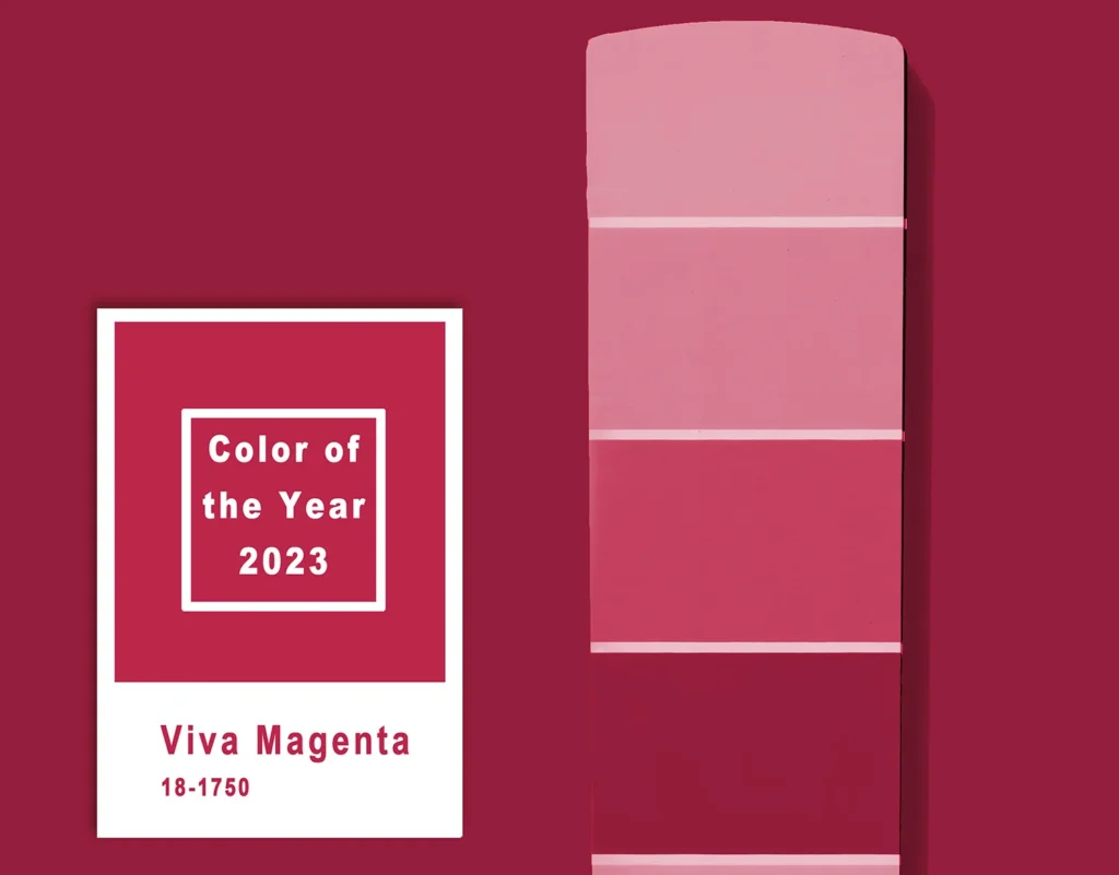 color tendencia del año 2023 magenta