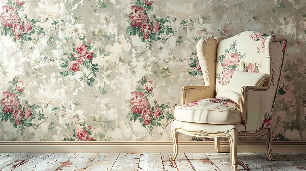 Decoración estilo provenzal con papel pintado