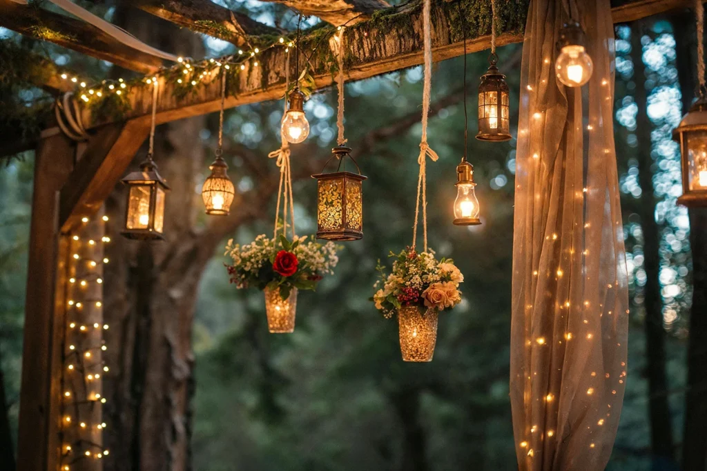 luces en jardin