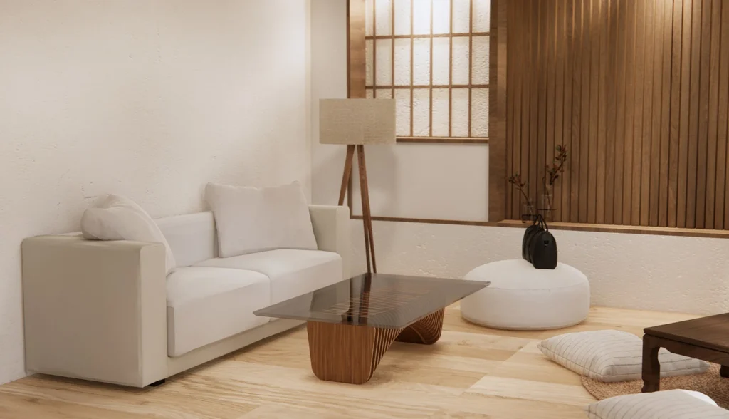 salon estilo japandi