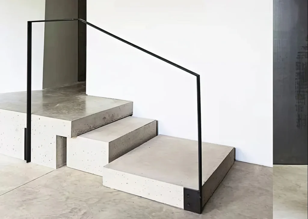 escaleras de cemento pulido