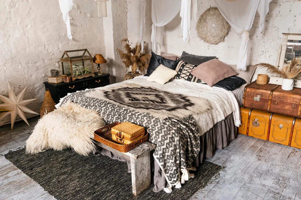 decoracion colonial moderna con fibras naturales
